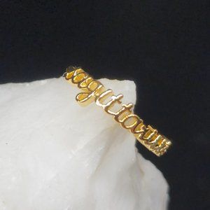 Astrology Horoscope ZODIAC SAGITTARIUS 14K Gold Plated Ring Birthday Gift